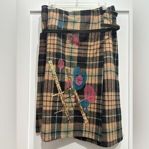 Tsumori Chisato Multicolor Wool Plaid Skirt